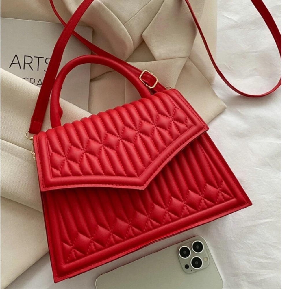 Red Quilted Handbag